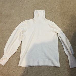 J. Crew White Turtleneck Sweater